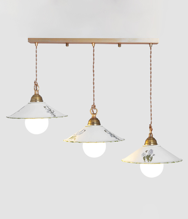 플로스 3등 도자기식탁등 펜던트조명